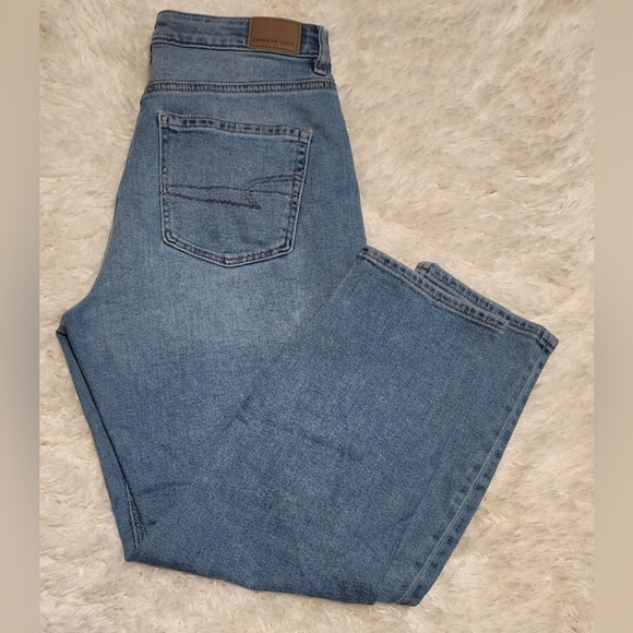 AMERICAN EAGLE OUTFITTERS HI-RISE DISTRESSED TAPERED LEG MOM JEAN SZ.6 X25 EUC - Picture 9 of 9